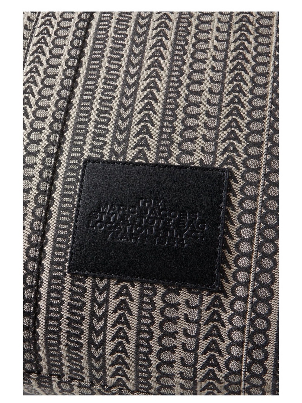 Marc Jacobs Black and White Logo Jacquard Tote - Picture 10 of 10